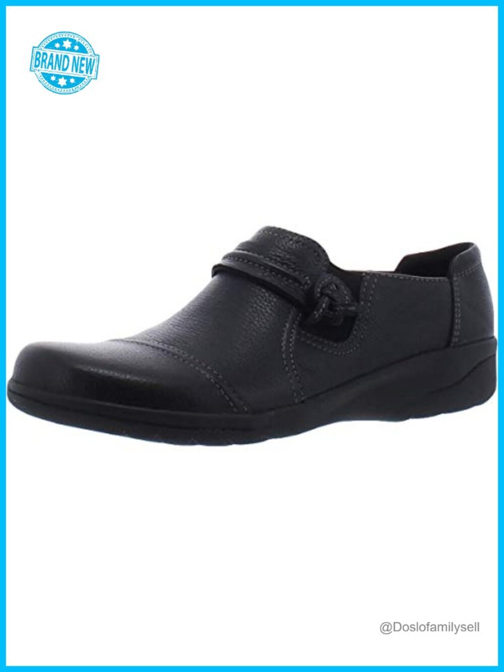 Women's Leather Pull-On Loafers OrthoLite Cushioned Comfort Slip-On Shoes